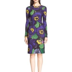 ERDEM Eileen Midi Dress in Floral Print